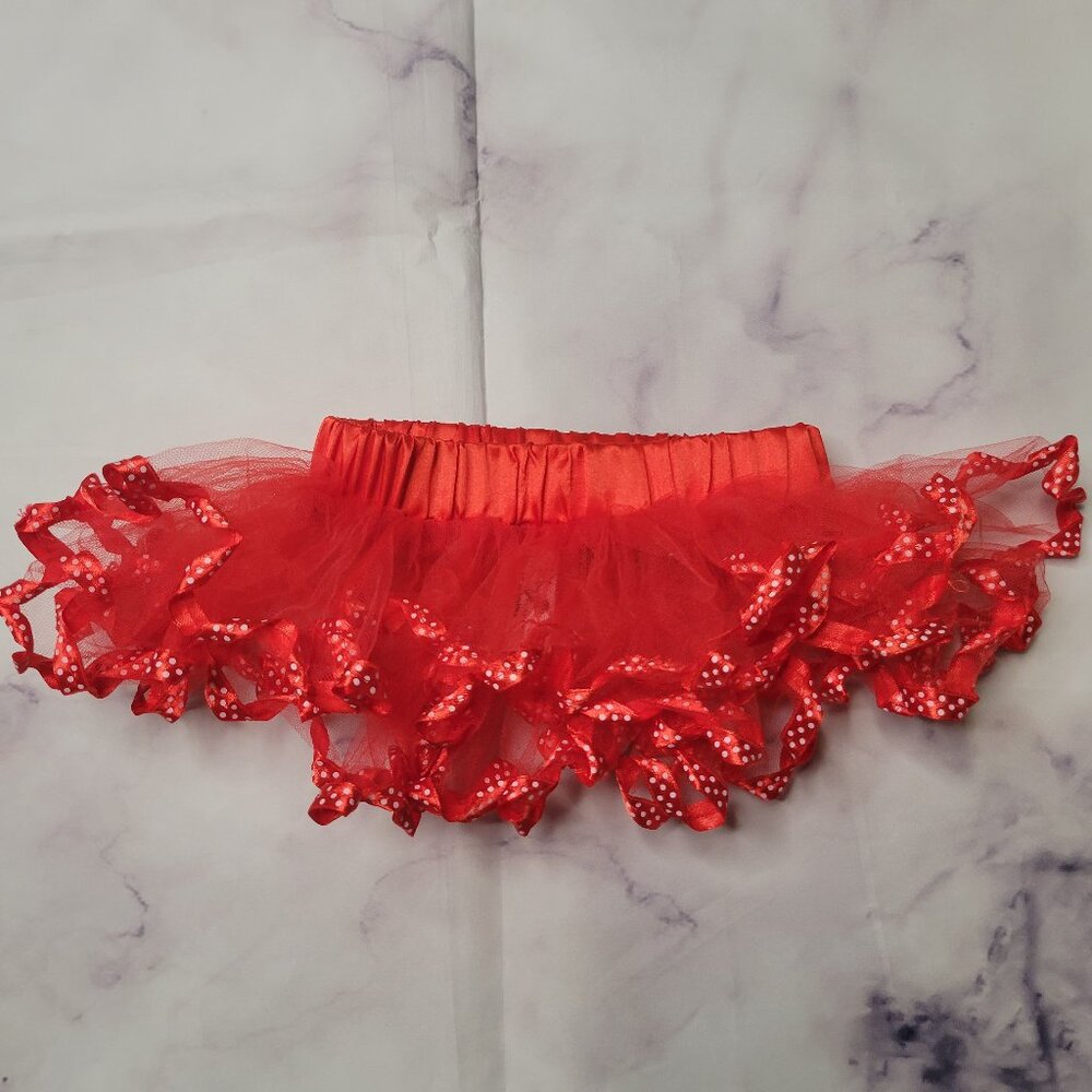 Baby Red Ruffle Tutu Skirt 0-18M